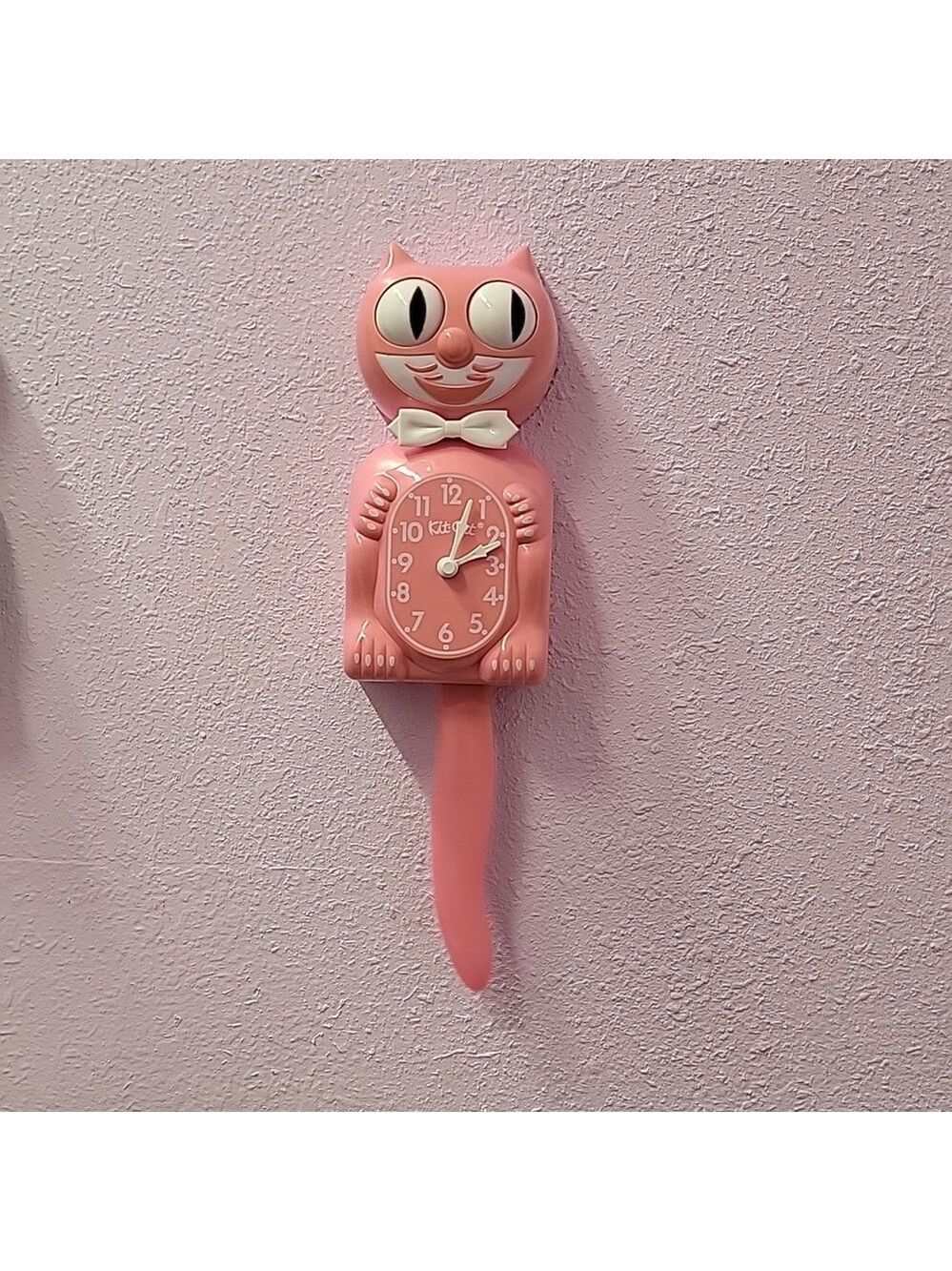 Rare Retired FADED PINK Kit Cat Klock Clock